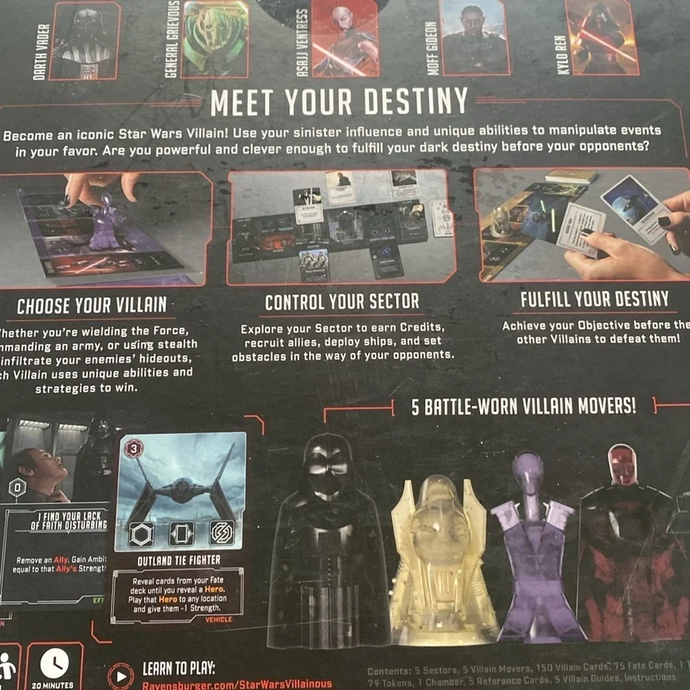 STAR WARS Villainous Board Game 2 to 4 Players Age 10 years and Up  NWOT